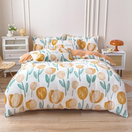 91家纺网 家纺一手货源 找家纺 （总）爱妮玖玖 2025新款牛奶绒印花款单品被套