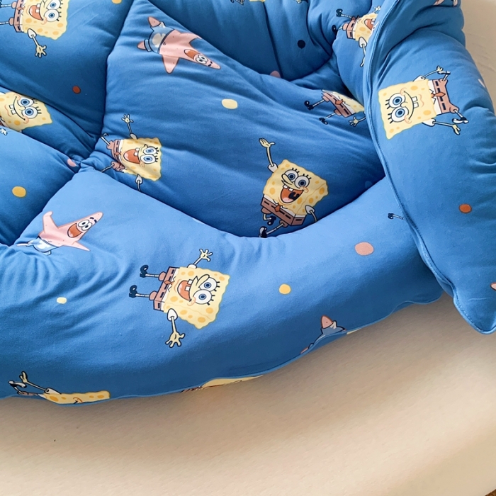 91家纺网 家纺一手货源 找家纺 星期八 海绵宝宝春秋被冬被系列 海绵宝宝蓝