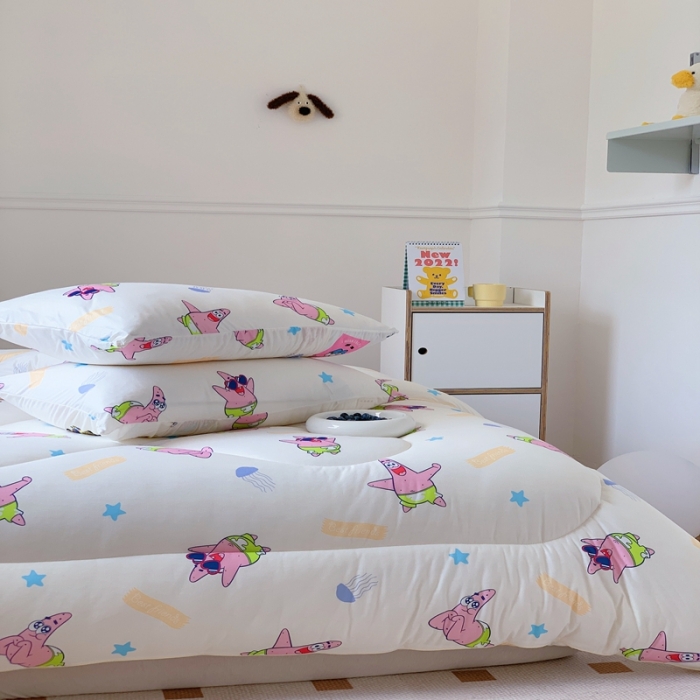 91家纺网 家纺一手货源 找家纺 星期八 海绵宝宝春秋被冬被系列 派大星