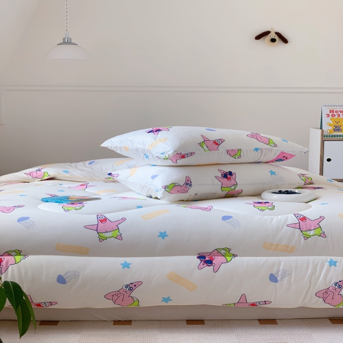 91家纺网 家纺一手货源 找家纺 星期八 海绵宝宝春秋被冬被系列 派大星