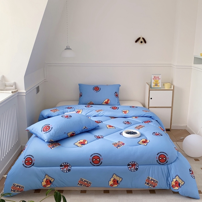 91家纺网 家纺一手货源 找家纺 星期八 漫威春秋被冬被系列 漫威蓝