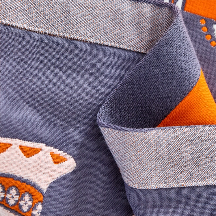 91家纺网 家纺一手货源 找家纺 朴尔 2022新款全棉多彩六层纱布枕巾52*78一对装 皇室御象-桔