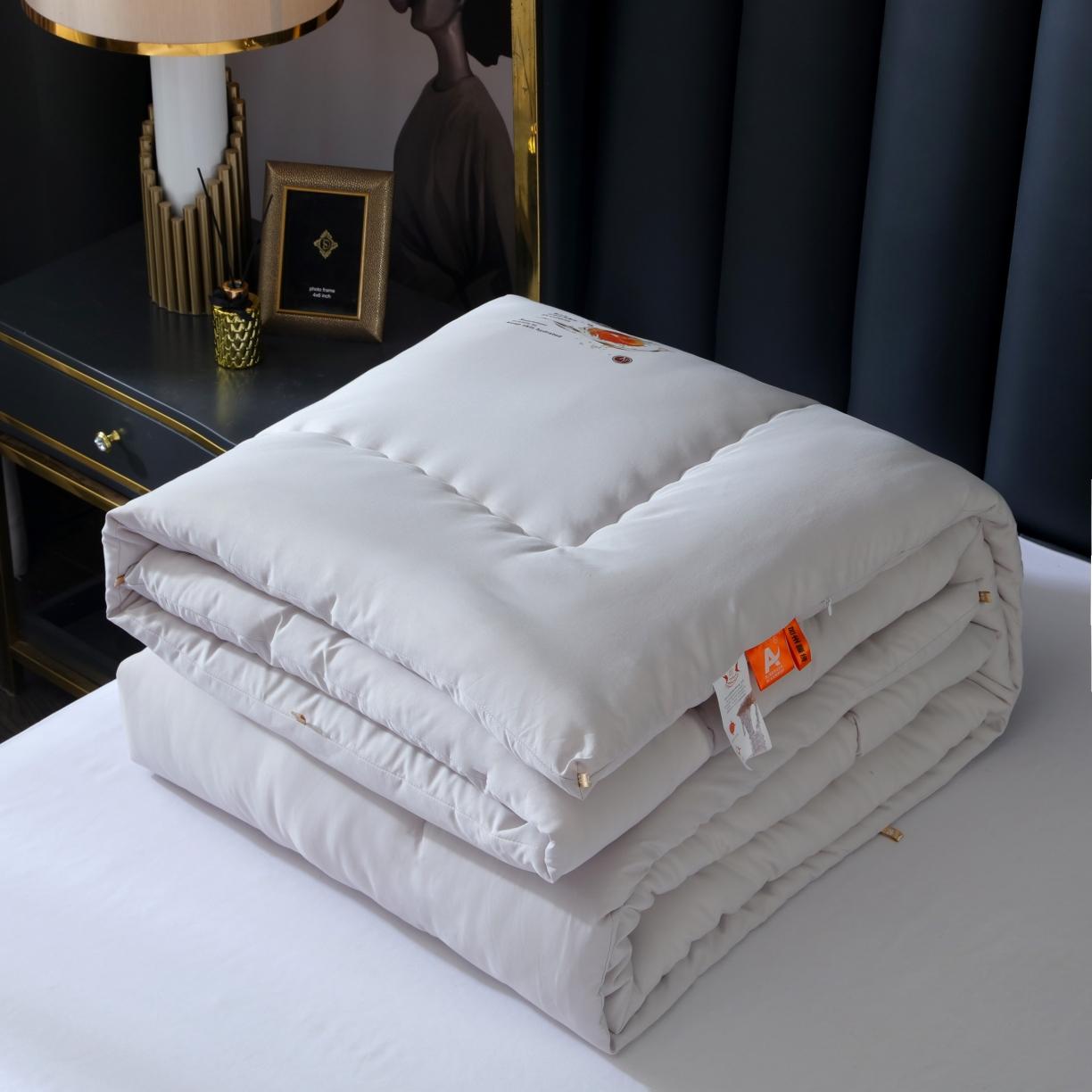 91家纺网 家纺一手货源 找家纺 伊被源 2022新款亲肤抗菌纤维舒适冬被被子被芯-燕窝里 灰色