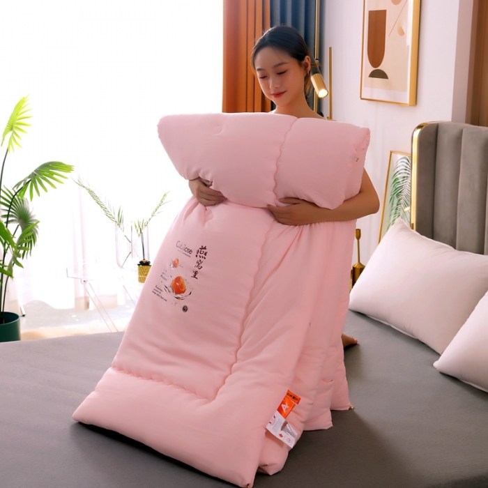 91家纺网 家纺一手货源 找家纺 伊被源 2022新款亲肤抗菌纤维舒适冬被被子被芯-燕窝里 玉色