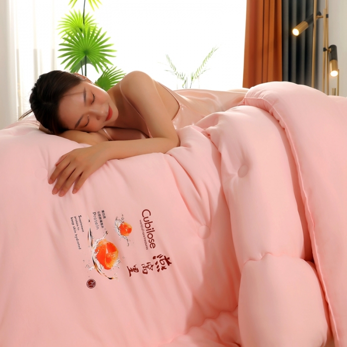 91家纺网 家纺一手货源 找家纺 伊被源 2022新款亲肤抗菌纤维舒适冬被被子被芯-燕窝里 玉色