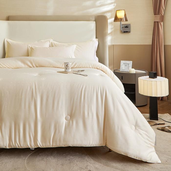 91家纺网 家纺一手货源 找家纺 （70%大豆）A类提花大豆被大豆春秋被加厚冬被双人被芯