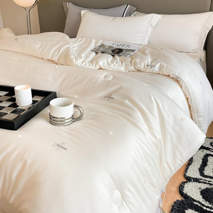 91家纺网 家纺一手货源 找家纺 2024新款剪花蚕丝大豆被芯高端大豆春秋被提花加厚冬被 蚕丝大豆被3