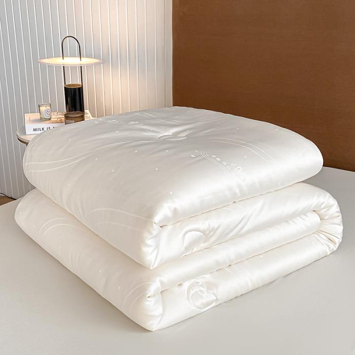 91家纺网 家纺一手货源 找家纺 2024新款蚕蛹蛋白大豆被提花大豆纤维被春秋被加厚冬被