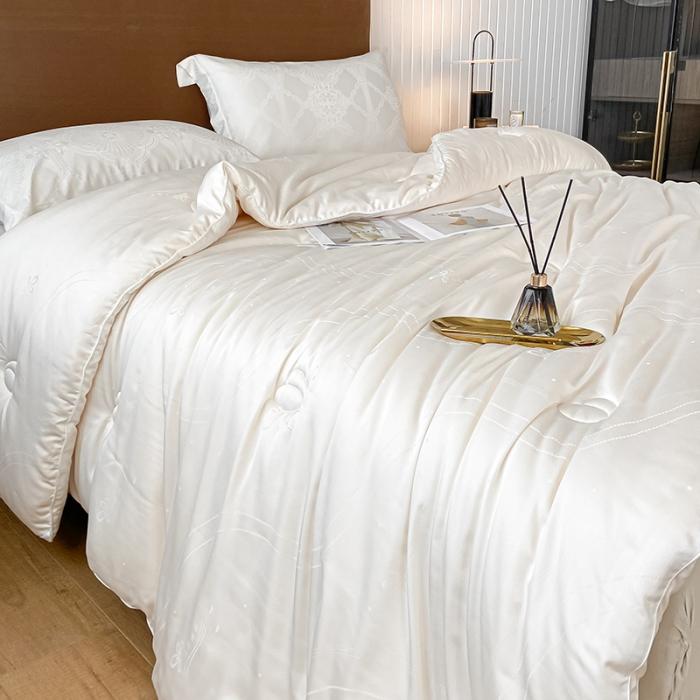 91家纺网 家纺一手货源 找家纺 2024新款蚕蛹蛋白大豆被提花大豆纤维被春秋被加厚冬被