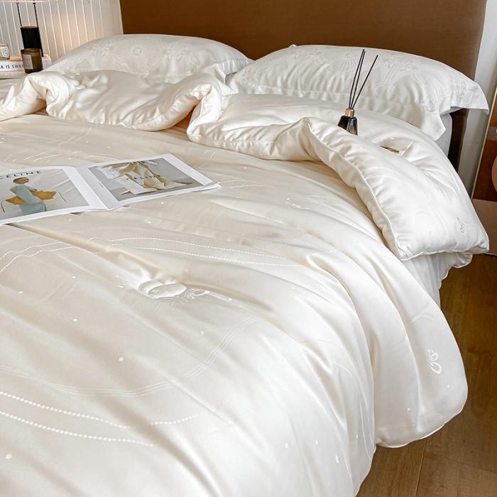 91家纺网 家纺一手货源 找家纺 2024新款蚕蛹蛋白大豆被提花大豆纤维被春秋被加厚冬被