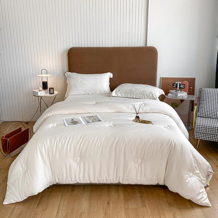 91家纺网 家纺一手货源 找家纺 2024新款蚕蛹蛋白大豆被提花大豆纤维被春秋被加厚冬被