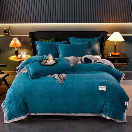 91家纺网 家纺一手货源 找家纺 （总）小牛席业 2022新款菠萝牛奶绒四件套