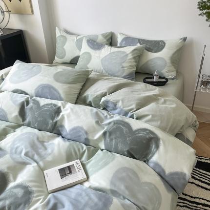 雅居纺家纺 2022新款13070全棉印花四件套 倾心