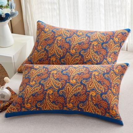 91家纺网 家纺一手货源 找家纺 （总）朴尔家纺 全棉多彩四层纱布枕巾 52*78cm一对装