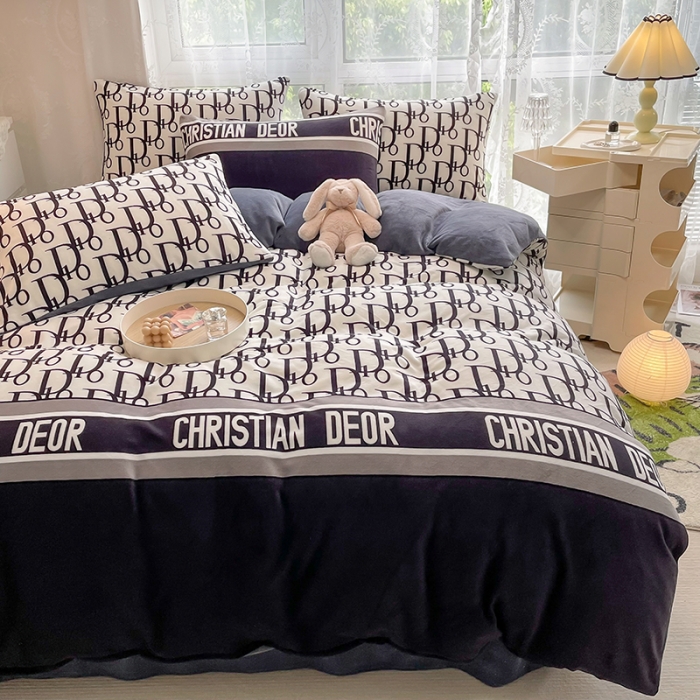 91家纺网 家纺一手货源 找家纺 HL原创 2022新款牛奶绒印花基础款 D家绒