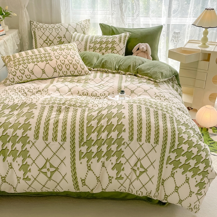 91家纺网 家纺一手货源 找家纺 HL原创 2022新款牛奶绒印花基础款 春色暖阳