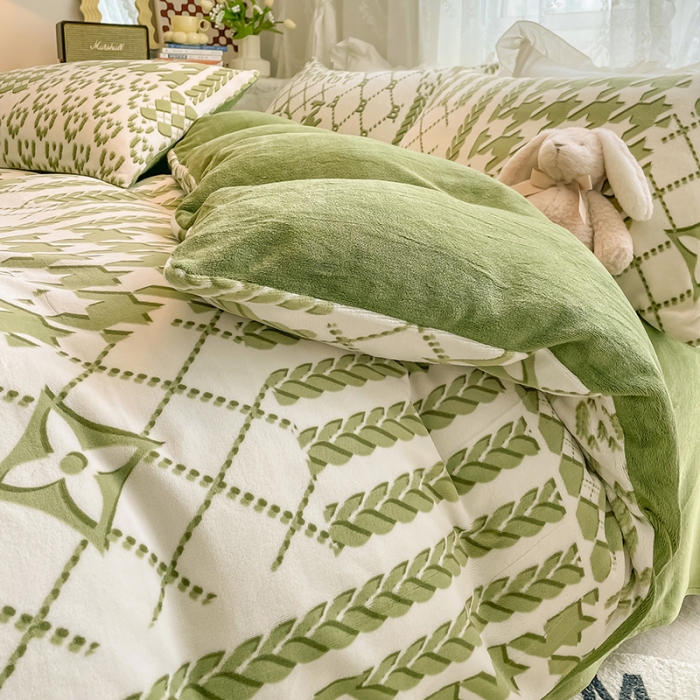 91家纺网 家纺一手货源 找家纺 HL原创 2022新款牛奶绒印花基础款 春色暖阳