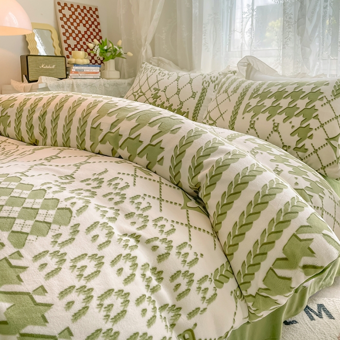 91家纺网 家纺一手货源 找家纺 HL原创 2022新款牛奶绒印花基础款 春色暖阳