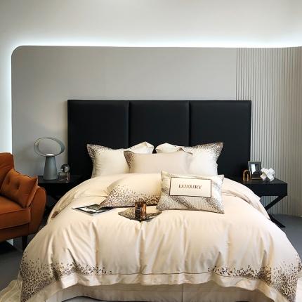 91家纺网 家纺一手货源 找家纺 （总）馨蕊2022新款秋冬刺绣100支高定系列四件套-缤纷