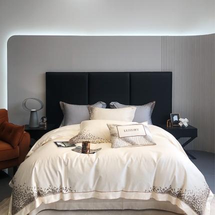 91家纺网 家纺一手货源 找家纺 （总）馨蕊2022新款秋冬刺绣100支高定系列四件套-缤纷