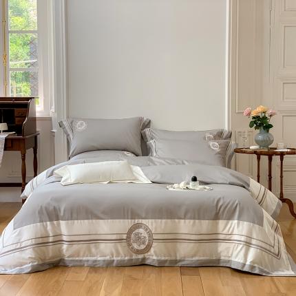 （总）馨蕊2022新款秋冬刺绣100支高定系列四件套-山茶花