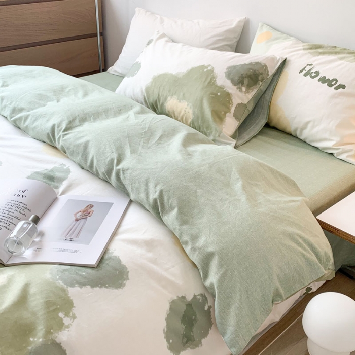 91家纺网 家纺一手货源 找家纺 梦家居 2022新款北欧休闲风四件套 夏日花园