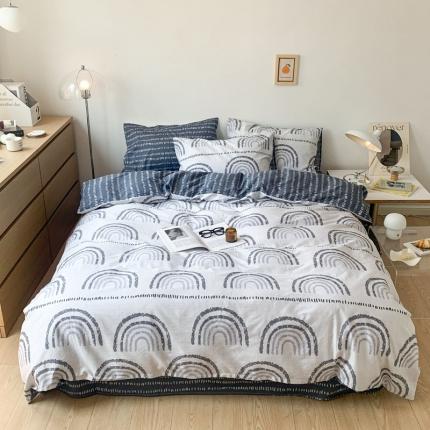 91家纺网 家纺一手货源 找家纺 梦家居 2022新款北欧休闲风四件套 梦幻