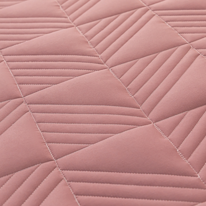 91家纺网 家纺一手货源 找家纺 乐视 2024新款A类纯色大豆纤维夹棉床笠 线条格-豆沙