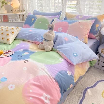 多品 2023年新款13070暗线全棉四件套 多彩生活