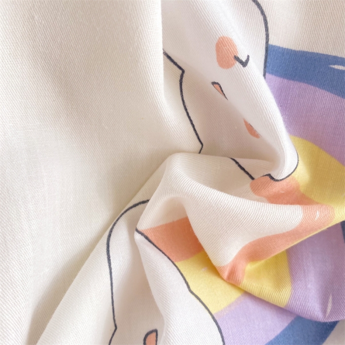 91家纺网 家纺一手货源 找家纺 多品 2023年新款13070暗线全棉四件套 幸运彩虹