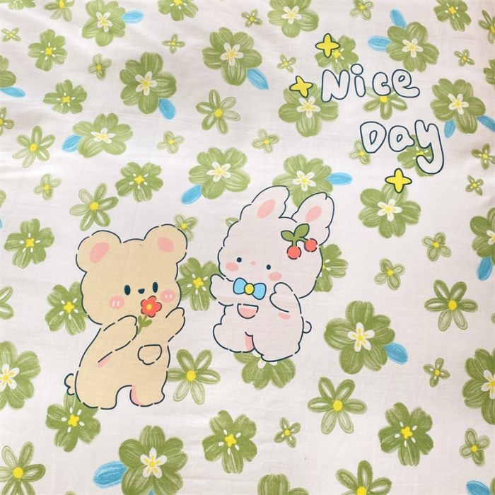 91家纺网 家纺一手货源 找家纺 多品 2023年新款13070暗线全棉四件套 萱妮伙伴