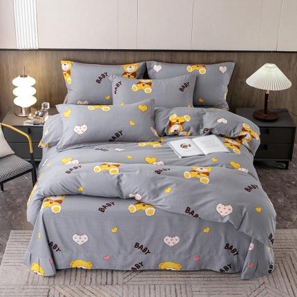 91家纺网 家纺一手货源 找家纺 （总）纽缦 2022新款纯棉磨毛加厚系列-床单四件套