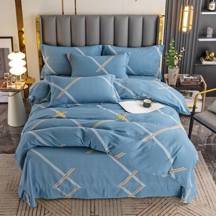 91家纺网 家纺一手货源 找家纺 （总）纽缦 2022新款纯棉磨毛加厚系列-床单四件套