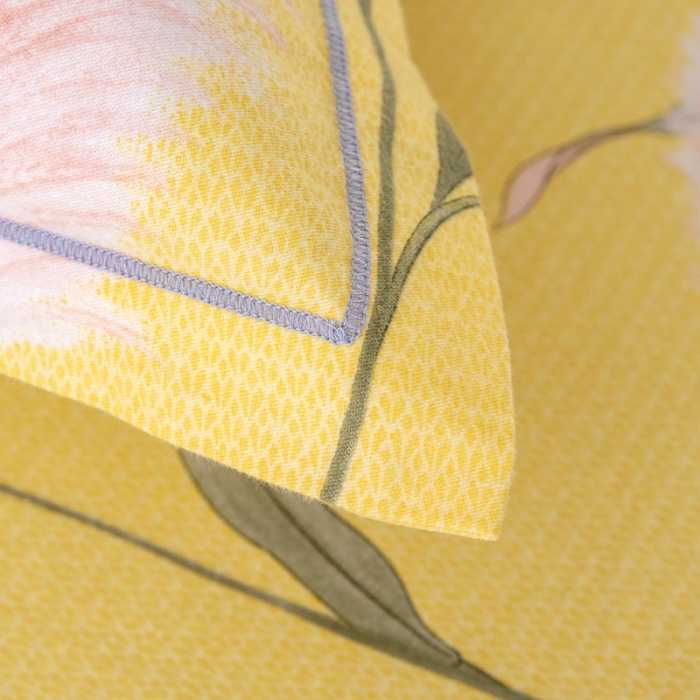 91家纺网 家纺一手货源 找家纺 纽缦 2022新款纯棉磨毛加厚系列-床单四件套 浮梦-黄