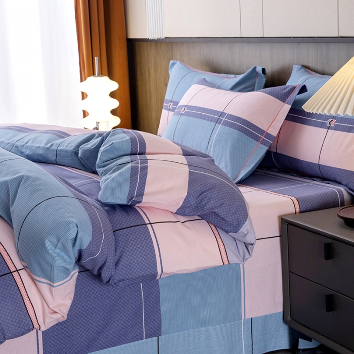 91家纺网 家纺一手货源 找家纺 纽缦 2022新款纯棉磨毛加厚系列-床单四件套 简约格调