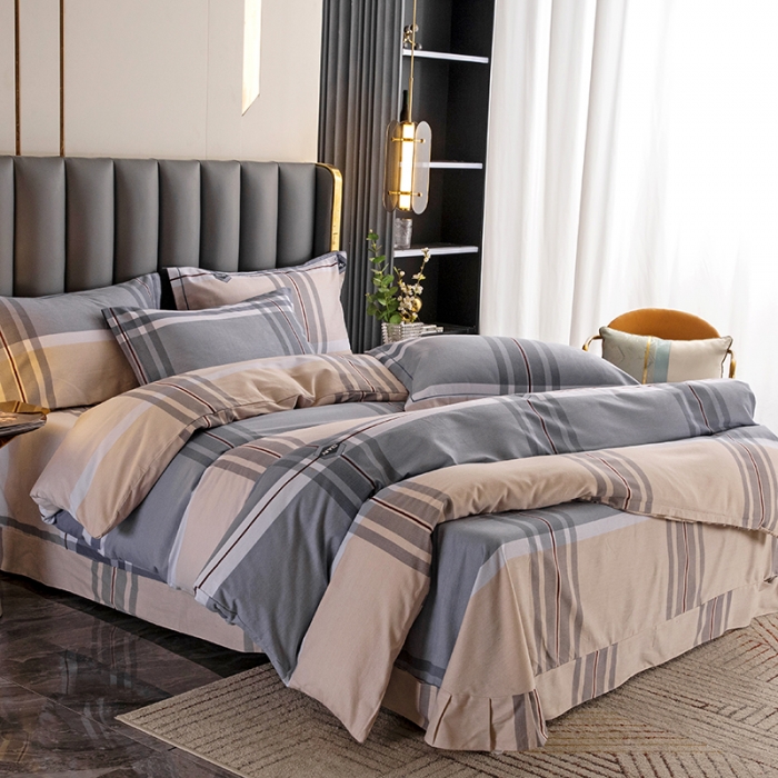 91家纺网 家纺一手货源 找家纺 纽缦 2022新款纯棉磨毛加厚系列-床单四件套 迈凯伦