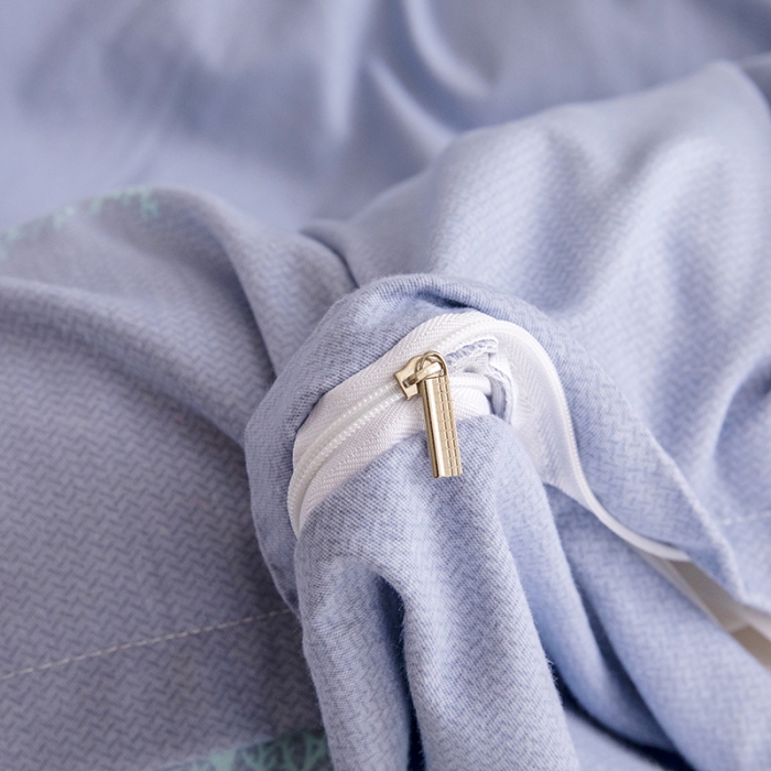 91家纺网 家纺一手货源 找家纺 纽缦 2022新款纯棉磨毛加厚系列-床单四件套 奇遇森林-灰