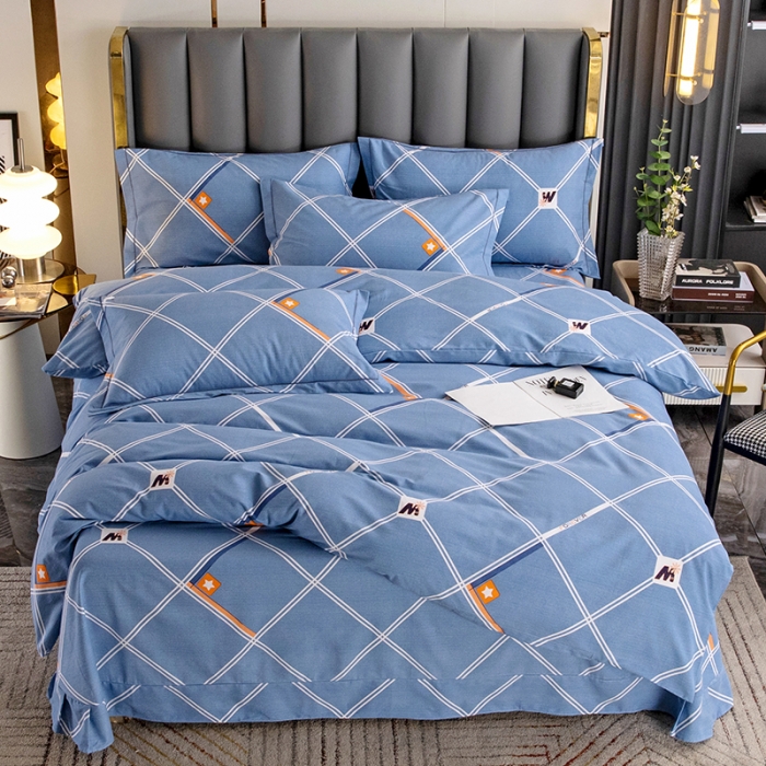 91家纺网 家纺一手货源 找家纺 纽缦 2022新款纯棉磨毛加厚系列-床单四件套 时尚空间