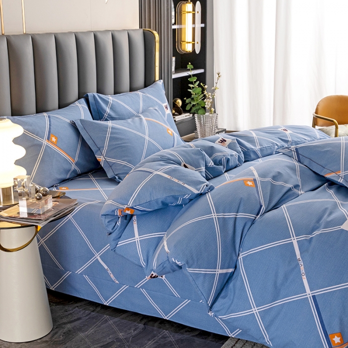 91家纺网 家纺一手货源 找家纺 纽缦 2022新款纯棉磨毛加厚系列-床单四件套 时尚空间