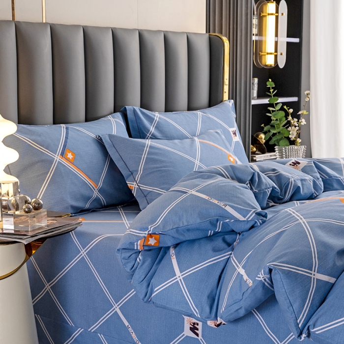 91家纺网 家纺一手货源 找家纺 纽缦 2022新款纯棉磨毛加厚系列-床单四件套 时尚空间