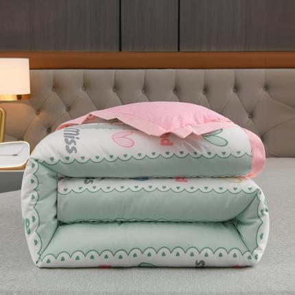 91家纺网 家纺一手货源 找家纺 圣楚 2023新馨柔羽丝绒冬被春秋被子被芯直播电商 美好心情