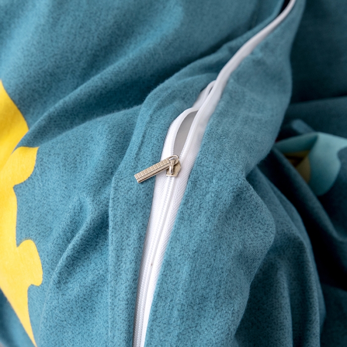 91家纺网 家纺一手货源 找家纺 纽缦 2022新款纯棉磨毛加厚系列-床单四件套 小恐龙