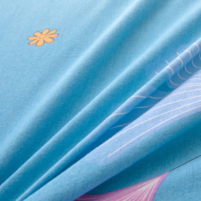 91家纺网 家纺一手货源 找家纺 纽缦 2022新款纯棉磨毛加厚系列-床单四件套 萱梦-绿