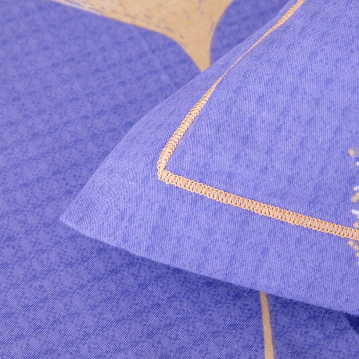 91家纺网 家纺一手货源 找家纺 纽缦 2022新款纯棉磨毛加厚系列-床单四件套 叶语-紫