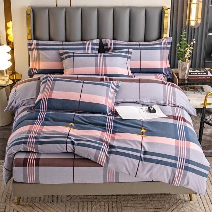 91家纺网 家纺一手货源 找家纺 纽缦 2022新款纯棉磨毛加厚系列-床笠四件套 未来之星