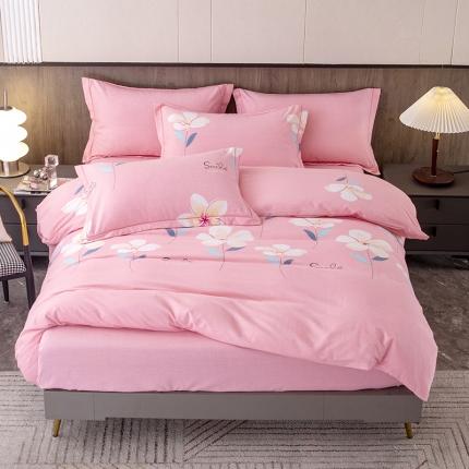 91家纺网 家纺一手货源 找家纺 （总）纽缦 2022新款纯棉磨毛加厚系列-床笠四件套