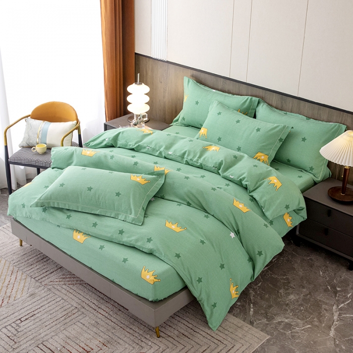 91家纺网 家纺一手货源 找家纺 （总）纽缦 2022新款纯棉磨毛加厚系列-床笠四件套