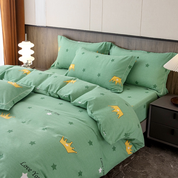 91家纺网 家纺一手货源 找家纺 （总）纽缦 2022新款纯棉磨毛加厚系列-床笠四件套