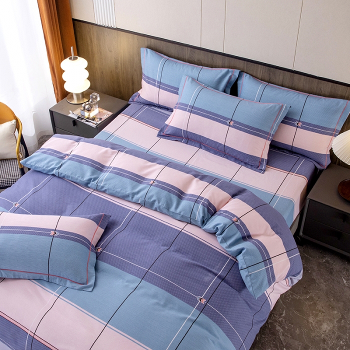 91家纺网 家纺一手货源 找家纺 纽缦 2022新款纯棉磨毛加厚系列-床笠四件套 简约格调