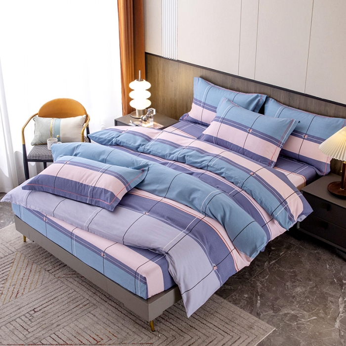 91家纺网 家纺一手货源 找家纺 纽缦 2022新款纯棉磨毛加厚系列-床笠四件套 简约格调